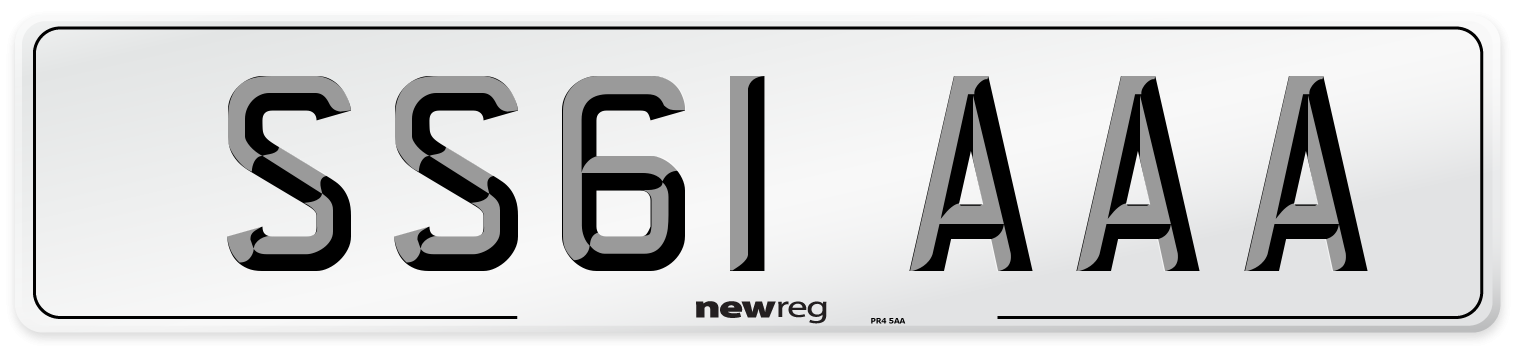 SS61 AAA Number Plate from New Reg